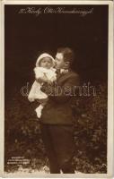 IV. Károly Ottó Koronaherceggel / Charles I of Austria with Otto the Crown Prince. Kammerphot. Friedr. Kranzfelder