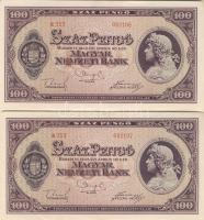 1945. 100P (2x) egymásutáni sorszámokkal! T:II+