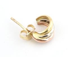 14K arany (Au) fülbevaló pár, jelzett 2,05 g,