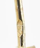 14K arany (Au) fülbevaló pár, jelzett 2,05 g,