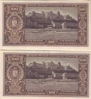 1945. 100P (2x) egymásutáni sorszámokkal! T:II+