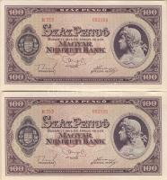 1945. 100P (2x) egymásutáni sorszámokkal! T:II+