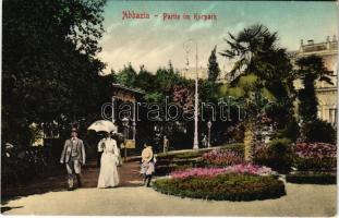 1913 Abbazia, Opatija; Partie im Kurpark / spa park