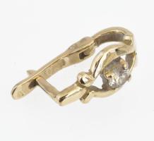 14K arany (Au) fülbevaló pár cirkón kővel. Jelzett br 3 g