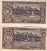 1945. 100P (2x) egymásutáni sorszámokkal! T:II+