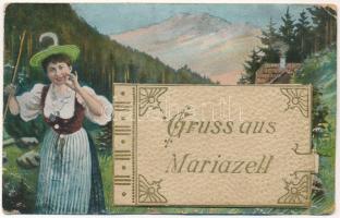 1910 Mariazell. Leporellocard with 8 mini pictures (EB)