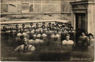 Baden bei Wien, Schwefelbad / sulfur bath, spa, bathers (EK)