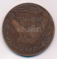 1968. KMP 1918-1968 egyoldalas Cu emlékérem (58mm) T:XF