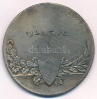 Klaudinyi László (1904-1984) 1948. "Postás Sportegyesület 1899" ezüstözött bronz díjérem h...