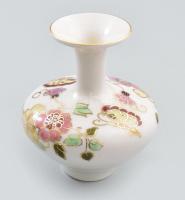 Zsolnay pillangó mintás váza, jelzett, hibátlan, m: 8,5 cm