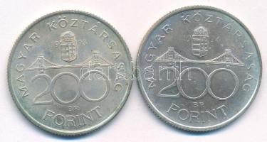 1993. 200Ft Ag "MNB" + 1994. 200Ft Ag "Deák" T:AU,XF patina, kis karc
Adamo F13...
