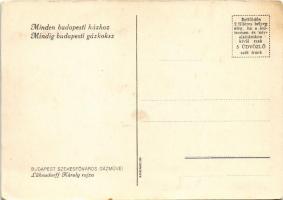 Minden budapesti házhoz mindig budapesti gázkoksz! Budapest Székesfővárosi Gázművek, gáz és koksz re...