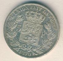 Belgium 1870. 5Fr Ag II. Lipót T:3