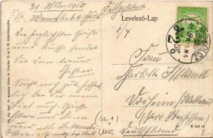 1915 Miskolc, Széchenyi utca, villamos, Gerő Ignác üzlete (EK)