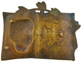 DN "Talpra magyar, hí a haza! - Petőfi" öntött bronz plakett (124x93mm) T:XF