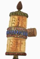 Nepál, XX. sz eleje, Utazó imamalom. Kopással, h: 25 cm