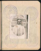 1927 Román munkakönyv, fényképpel kőműves részre / Romanian book of master for mason