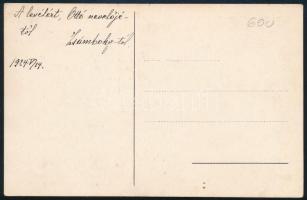 1924 Zsámboky Pál, Habsburg Ottó nevelőjének a császári gyermekeket ábrázoló fotós képeslapja autogr...