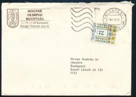 1995 Aján Tamás Magyar Olimpiai Bizottság elnökének aláírása hivatalos levélen, borítékkal