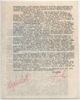 1942 Szabadkáról küldött levél egy szerb származású hölgynek, amelyben az újvidéki vérengzésről ejt ...