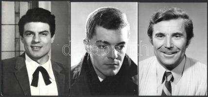Magyar színészek és színésznők fotói, Sztankay István, Béres Ilona, Zenthe Ferenc, stb., 10 db, 10×1...