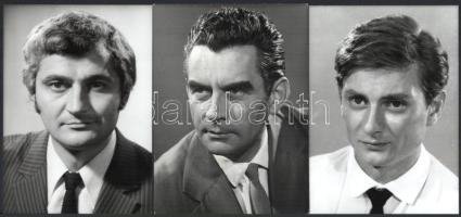 Magyar színészek és színésznők fotói, Sztankay István, Béres Ilona, Zenthe Ferenc, stb., 10 db, 10×1...
