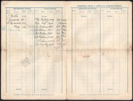 1944 Felkai Dezső szövet, selyem, vászon, Bp., V., Sas u. 27., vásárlási könyv (nyomtatvány), 4 sztl...