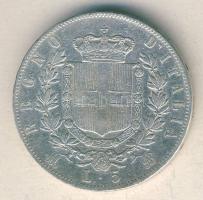 Olaszország 1874M-BN 5L Ag II. Viktor Emanuel T:3