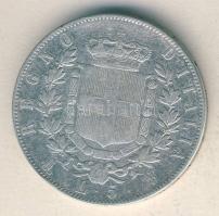 Olaszország 1875M-BN 5L Ag II. Viktor Emanuel T:3 kis ph