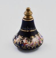Kis parfümös üveg, matricás, jelzett, hibátlan 6,5 cm