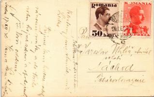 1936 Nagyszeben, Hermannstadt, Sibiu; vízimalom télen / watermill in winter. photo (apró lyukak / ti...