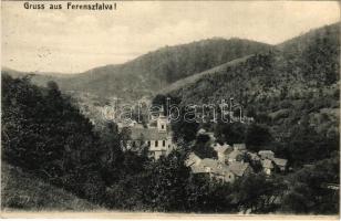 1908 Ferencfalva, Franzdorf, Valiug (Resicabánya, Resita); látkép. S. Getini kiadása / general view (EK)