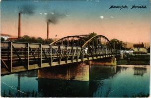 1918 Marosújvár, Uioara, Ocna Mures; Maros híd / Mures bridge (EB)