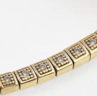 Arany (Au) 14K köves áttört szitakötő medál, jelzett, 5×4,4 cm, bruttó: 5,3 g