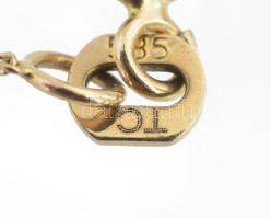 Arany (Au) 14K szívmintás karkötő, jelzett, h: 17,5-19,5 cm, nettó: 0,9 g