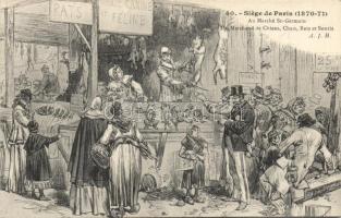 Paris the siege of Paris, Market selling rats, mice