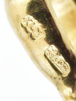 Arany (Au) 14K köves violinkulcs medál, jelzett, 3,4×1 cm, bruttó: 1,5 g