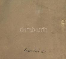 Zobor Jenő (1898-1959): Gyerekek. Olaj, vászon, jelzett, sérült, 80×60 cm