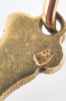 Arany (Au) 14K korpuszos kereszt függő, jelzett, 2,9×1,1 cm, bruttó: 1,8 g