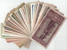 50db-os, nagyrészt Pengő bankjegyből álló tétel, közte 1975. 10Ft, 2006. 500Ft "1956-os forrada...