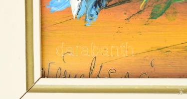 Németh jelzéssel: Csendélet. Olaj, farost. Dekoratív fakeretben. 40x30 cm