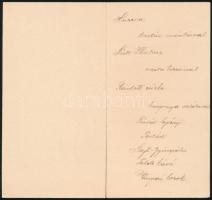 cca 1900 Selmecbánya, erdőmérnök fotója. 8x14,5 cm + Kézzel írt szecessziós menükártya