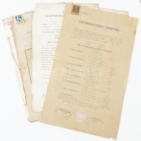 1907-1968 Vegyes bizonyítványok, 10 db