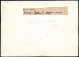 cca 1968 Párbajtőr Országos Bajnokság SZOT I. győztes csapat, Szécsényi József pecséttel jelzett fel...