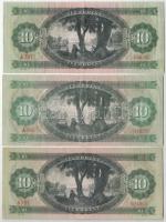 1969. 10Ft (9x) T:F,VG közte szép papír Adamo F7