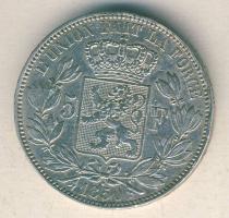 Belgium 1850. 5Fr Ag I. Lipót évszám fölött pont T:3