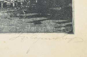 Szentgyörgyvári Gyenes Lajos (1890-1971): Venezia (Velence). Rézkarc, papír. Jelzett. Lap széle kiss...