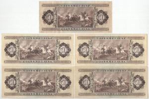 1980. 50Ft + 1986. 50Ft (7x) + 1989. 50Ft T:F közte szép papír