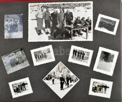 cca 1940 Mucsi József atléta, többszörös magyar bajnok, futó, gyalogló, a PSE sportolójának fotóalbuma. 232 db fotó versenyekről, belföldi és külföldi túrákról, stb albumban