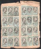 Osztrák okmánybélyegek régi füzetben